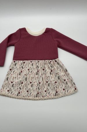 Kleid beere mit Blumen-Rock