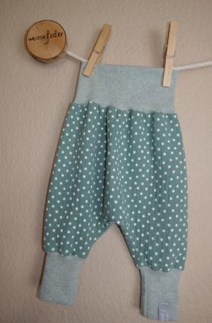 Pumphose – Musselin Sternchen grün