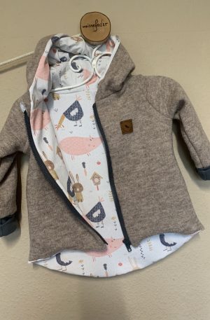 Walkjacke beige meliert