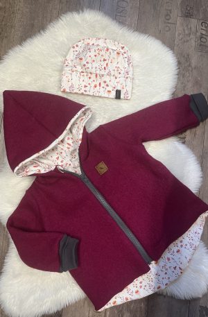 Walkjacke magenta meliert