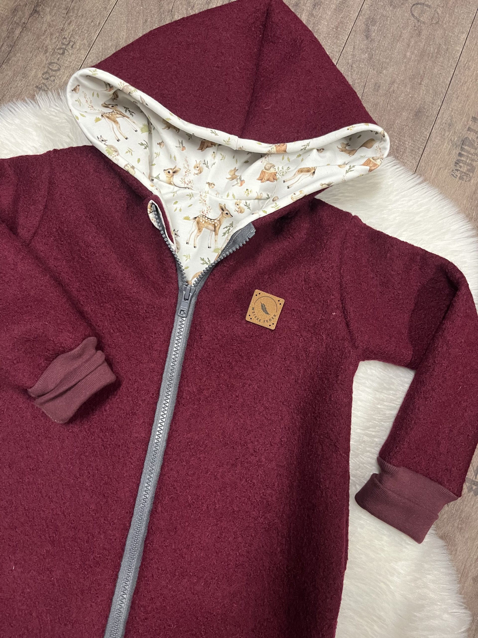 Walkoverall bordeaux – Bild 3