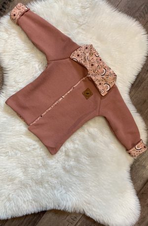 Wendejacke altrosa - ohne Kapuze mit Kragen